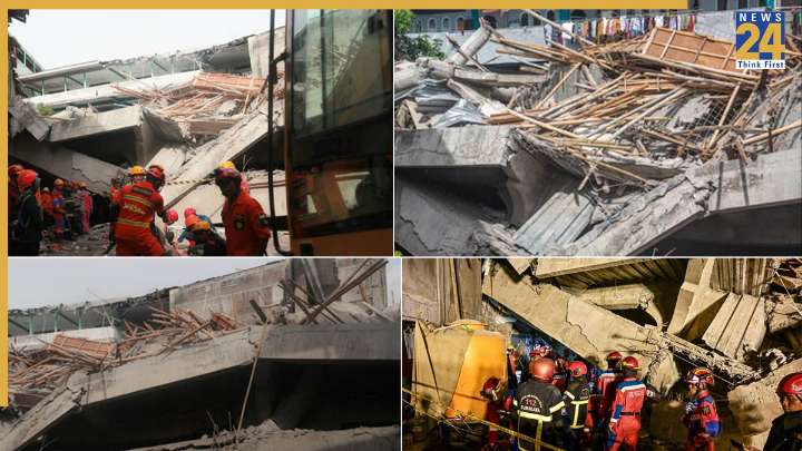 Indonesia school building collapse – one killed, 65 students feared buried under rubble