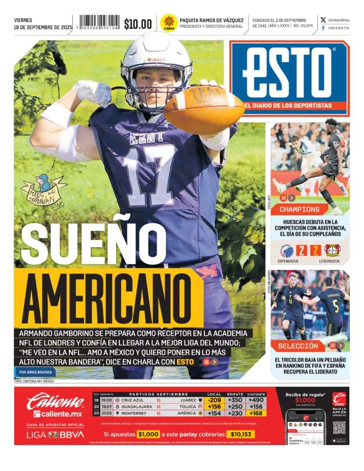 Portada ESTO 19 de septiembre de 2025
