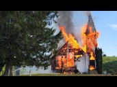 Historic church burns down in Western North Carolina, just feet from Virginia state line
