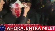 Golpearon a un periodista de América TV en el acto de campaña de Milei en Moreno