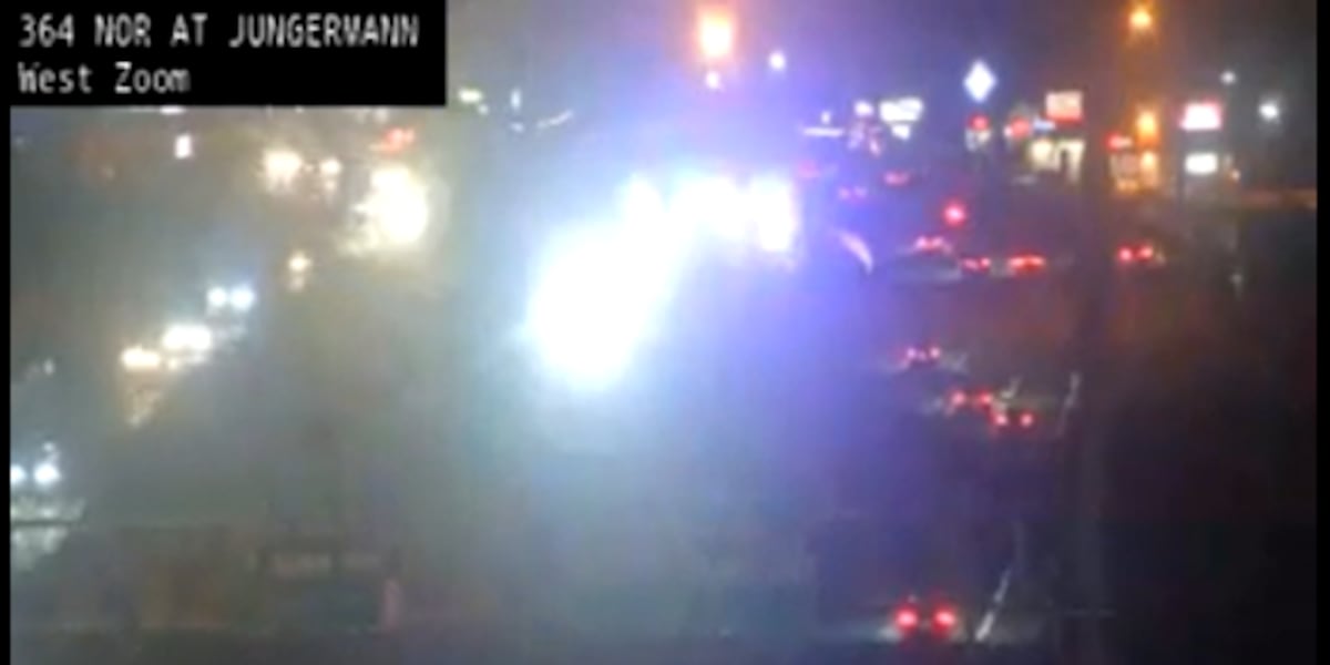Eastbound lanes of 364 closed after pedestrian fatally struck
