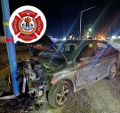 Rápida intervención de Bomberos tras accidente vehicular en el acceso sur de Caleta Olivia
