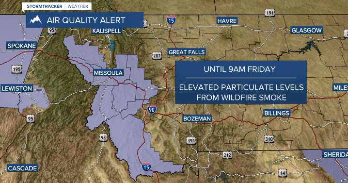 Air Quality Alert issued for west central Montana