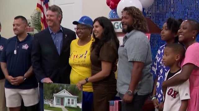 Veteran surprised with new house after her prior home damaged by hurricane