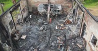 Garage goes up in flames in New Kensington