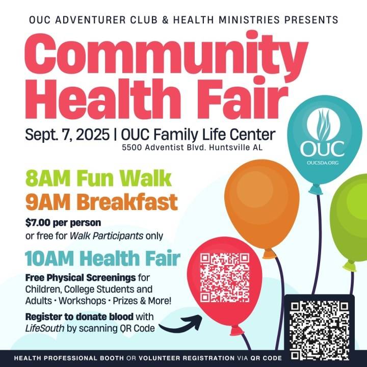 OUC Adventurer Club & Health Ministries hosting community health fair