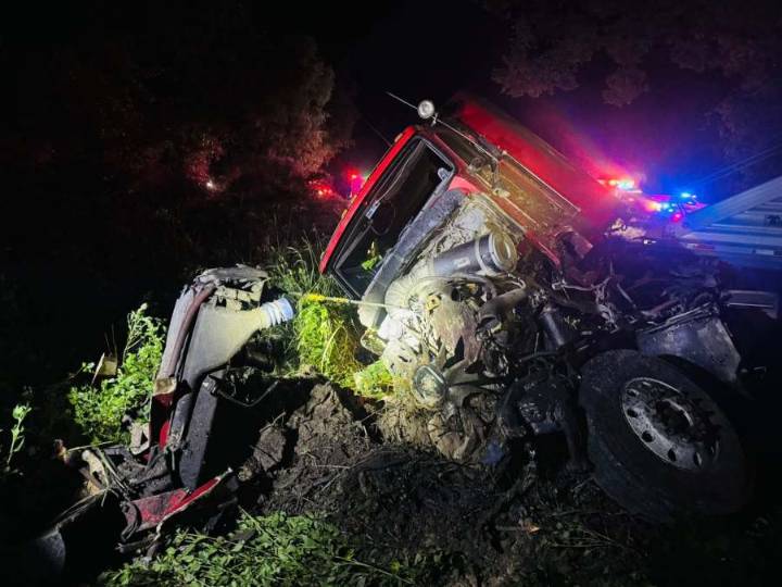 Man rescued after 18-wheeler collides with cow on Hwy 7