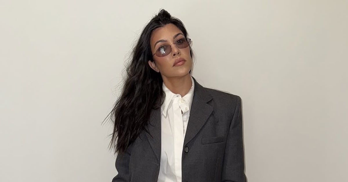 Kourtney Kardashian's Wispy Bangs Have Total Rockstar Vibes
