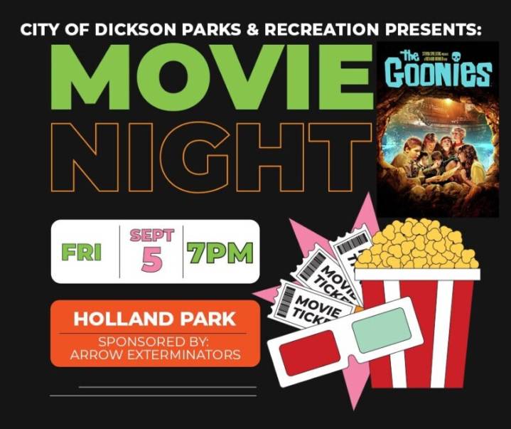 Dickson’s Summer Series Closing with Movie in the Park