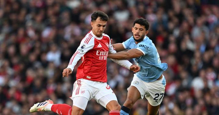 Arsenal fans left stunned by what they see on stadium's big screen TVs during Man City game
