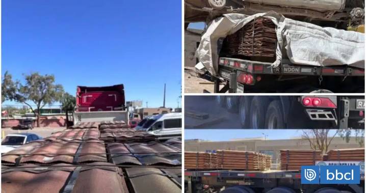 Incautación histórica: recuperan casi 30 toneladas de cátodos de cobre y una rampla robada en Calama