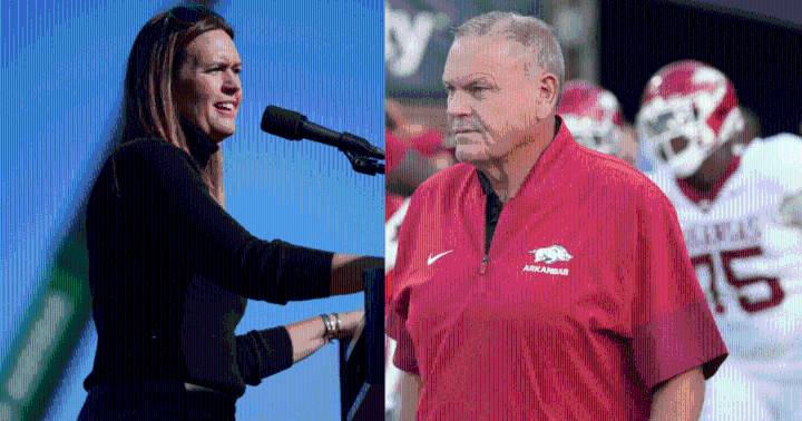 Gov. Sarah Huckabee Sanders weighs in on firing of coach Sam Pittman