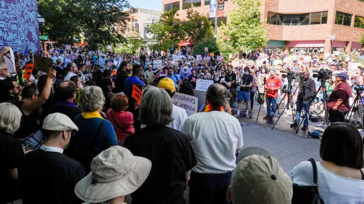 Protesters call for release of Iowa City man