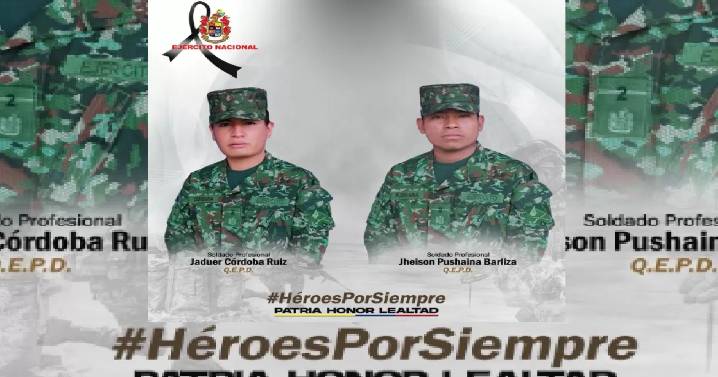 Dos soldados profesionales fueron asesinados en Sucre, Cauca