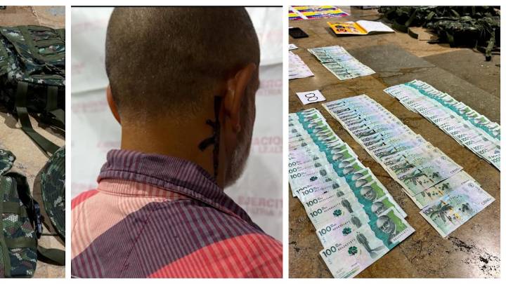 Así cayó el primer capturado por el atentado a la torre de energía en Medellín: tenía dinero, banderas de las FARC y un llamativo tatuaje