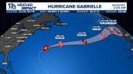 Hurricane Gabrielle remains a Category 4, now turning east