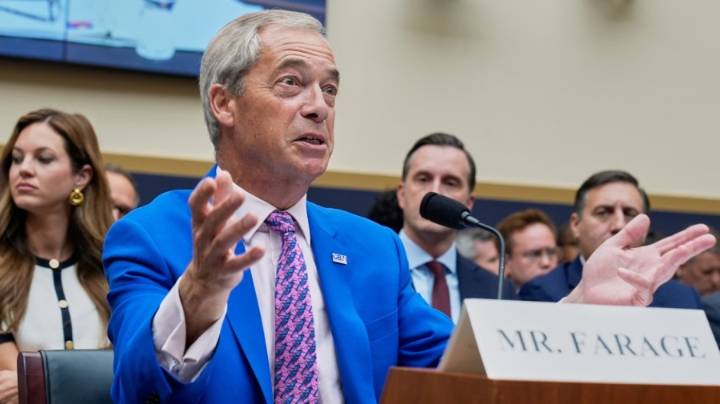 Raskin spars with UK’s Farage during free speech hearing