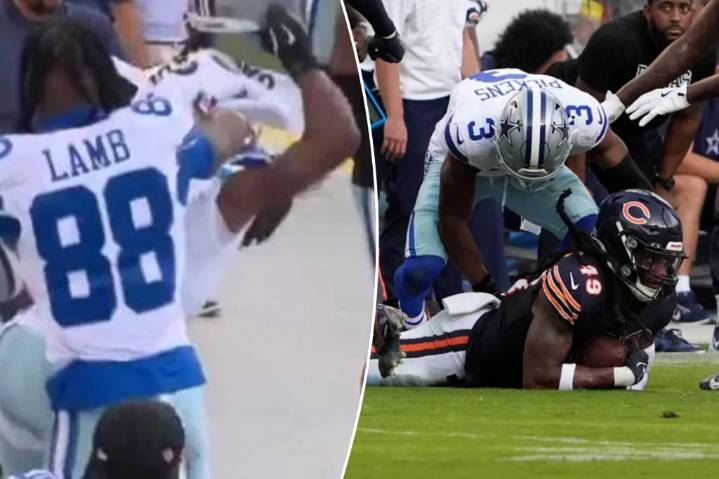 Cowboys' George Pickens throws helmet-slamming tantrum after brutal play