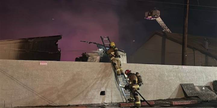 Firefighters defend south Phoenix church after vacant building ignites