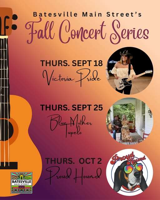 Batesville Main Street Kicks Off Fall Concert Series with Victoria Pride and VIP Band