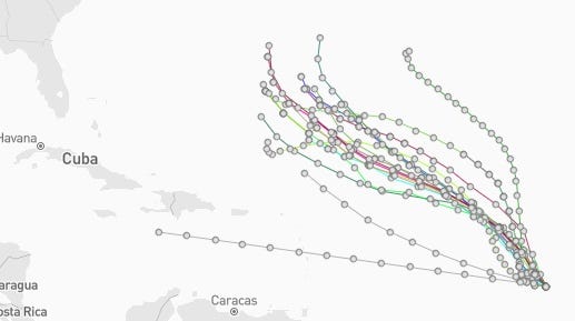 Invest 92L spaghetti models. Will it become hurricane, tropical storm?