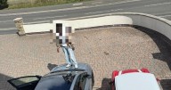 Man attacked and has car stamped on in scene of chaos