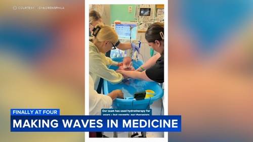 Tiny baby makes big strides with new hydrotherapy treatment at Children's Hospital of Philadelphia