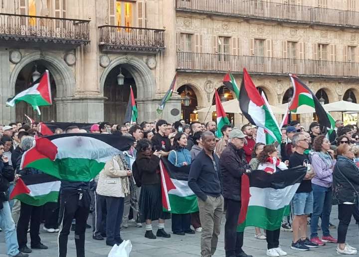 Concentración de protesta contra el ataque de Israel a la flotilla de Gaza