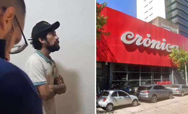 Video: un hombre entró a Crónica con un cuchillo y amenazó al personal