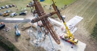 Life-sized model of iconic bomber lifts off to honor WWII heroes
