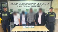 Cuatro falsos policías cayeron en Suba mientras extorsionaban a una mujer