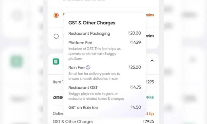 'Rain Fee + 18% GST': Netizens joke about costly food delivery bills