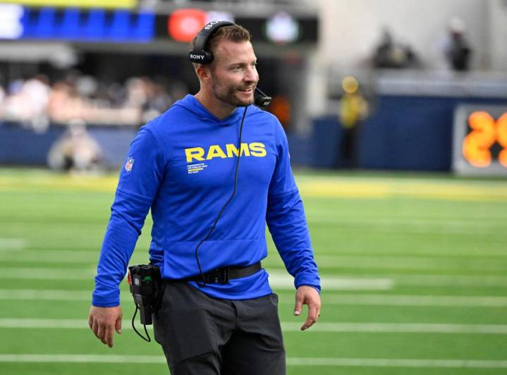 Rams’ Sean McVay shakes off plantar fascia tear