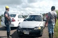 ‎¡Casi tragedia! Vaca provoca accidente en la vía al sur de Monagas