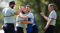 Rahm and Hatton take down US power pair as Ryder Cup's main event turns into a big win for Europe