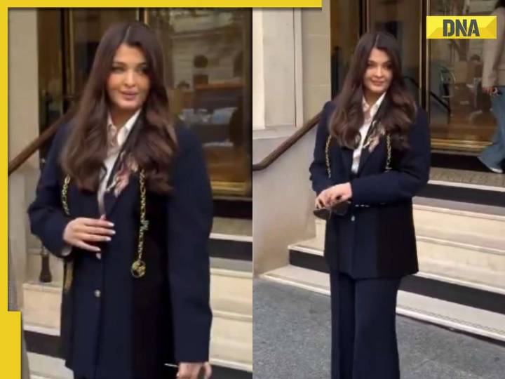 Aishwarya Rai Bachchan steals the limelight in chic pantsuit: Watch