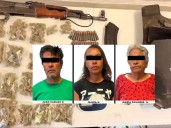 Detienen a abuelita con armas, drogas y huachicol en Edomex