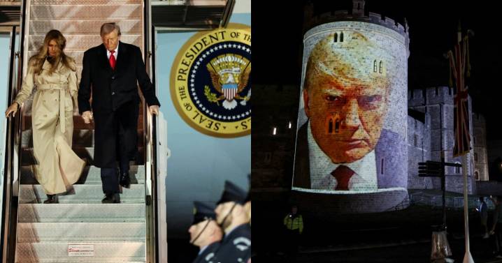 Donald Trump llega al Reino Unido por segunda vez; así fue recibido por manifestantes