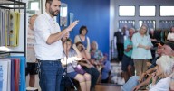 Wahls blasts ‘broken economy,’ vows to reject corporate PAC money in Iowa U.S. Senate run