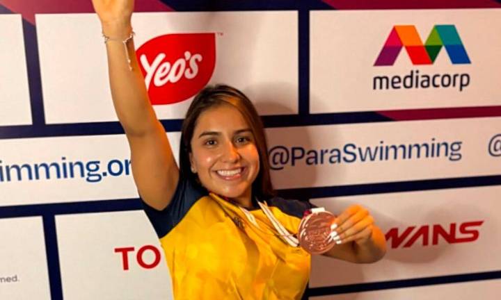 Triple podio para Colombia en la quinta jornada del Mundial de Paranatación