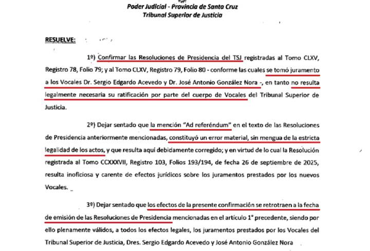 Presidente del STJ reafirma competencias exclusivas y dice que decir "Ad Referendum" fue un "error material"