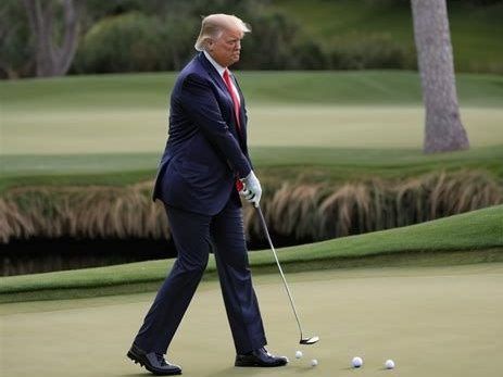 Trump posts golf photo after death rumours