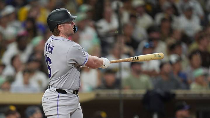 Rookie Crim homers for his 1st MLB hit as the Rockies beat the Padres 4