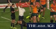 Referee marches Harry Potter with yellow card