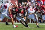 Alabama football run game struggles vs. Wisconsin without Jam Miller