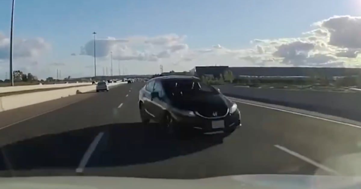 WATCH: Video shows wrong-way driver on Highway 401