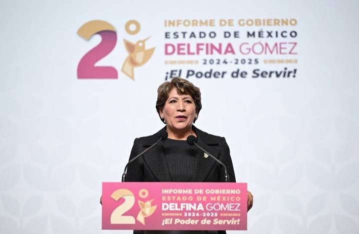 “No daré un paso atrás”: Delfina; la Gobernadora mexiquense rinde su segundo informe