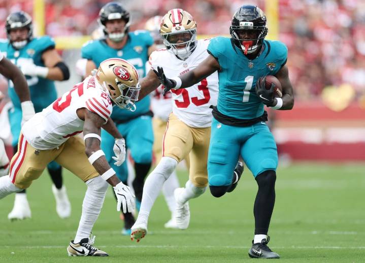 Jaguars-49ers takeaways: San Francisco's pass rush struggles without Nick Bosa in loss to Jacksonville
