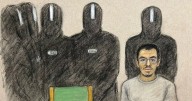 Manchester Arena bomb plotter Hashem Abedi surrounded by masked guards in court