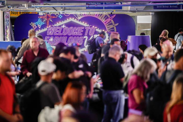 Showgirls, neon signs part of new Las Vegas airport rideshare area